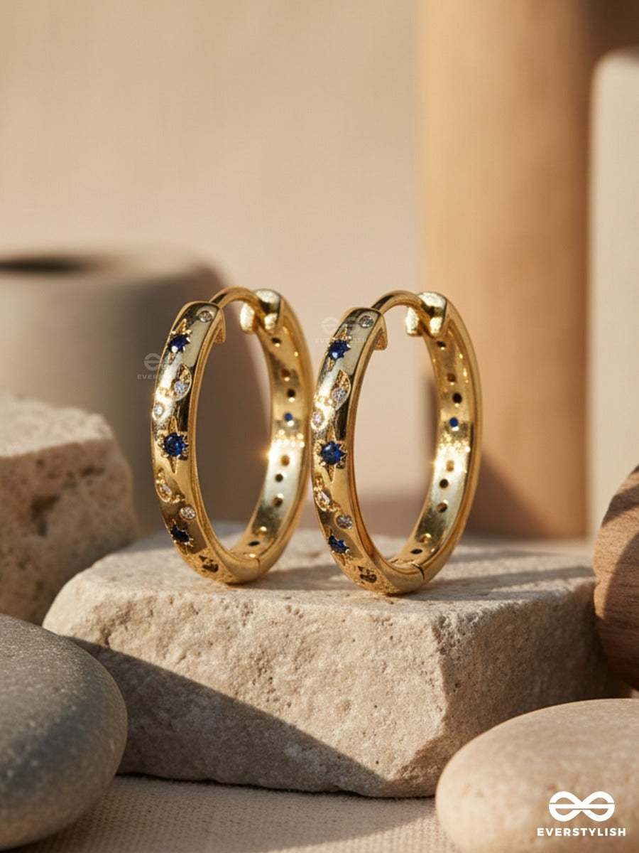Confetti Hoops - Multi Stone Earrings