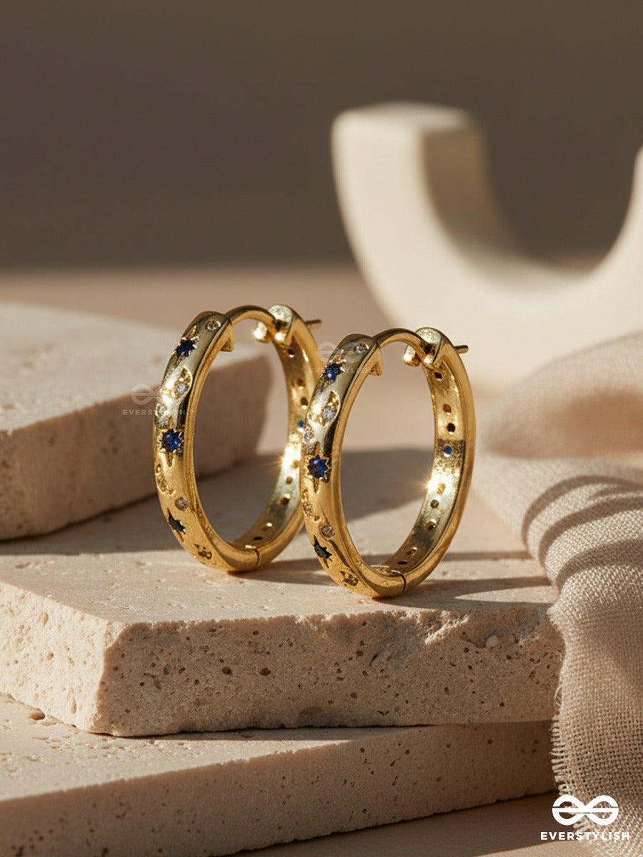 Confetti Hoops - Multi Stone Earrings