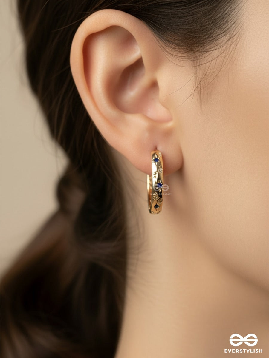 Confetti Hoops - Multi Stone Earrings