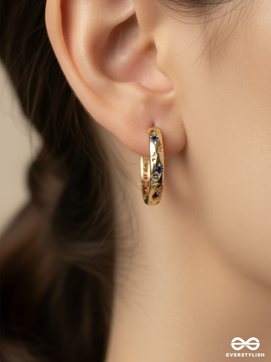 Confetti Hoops - Multi Stone Earrings