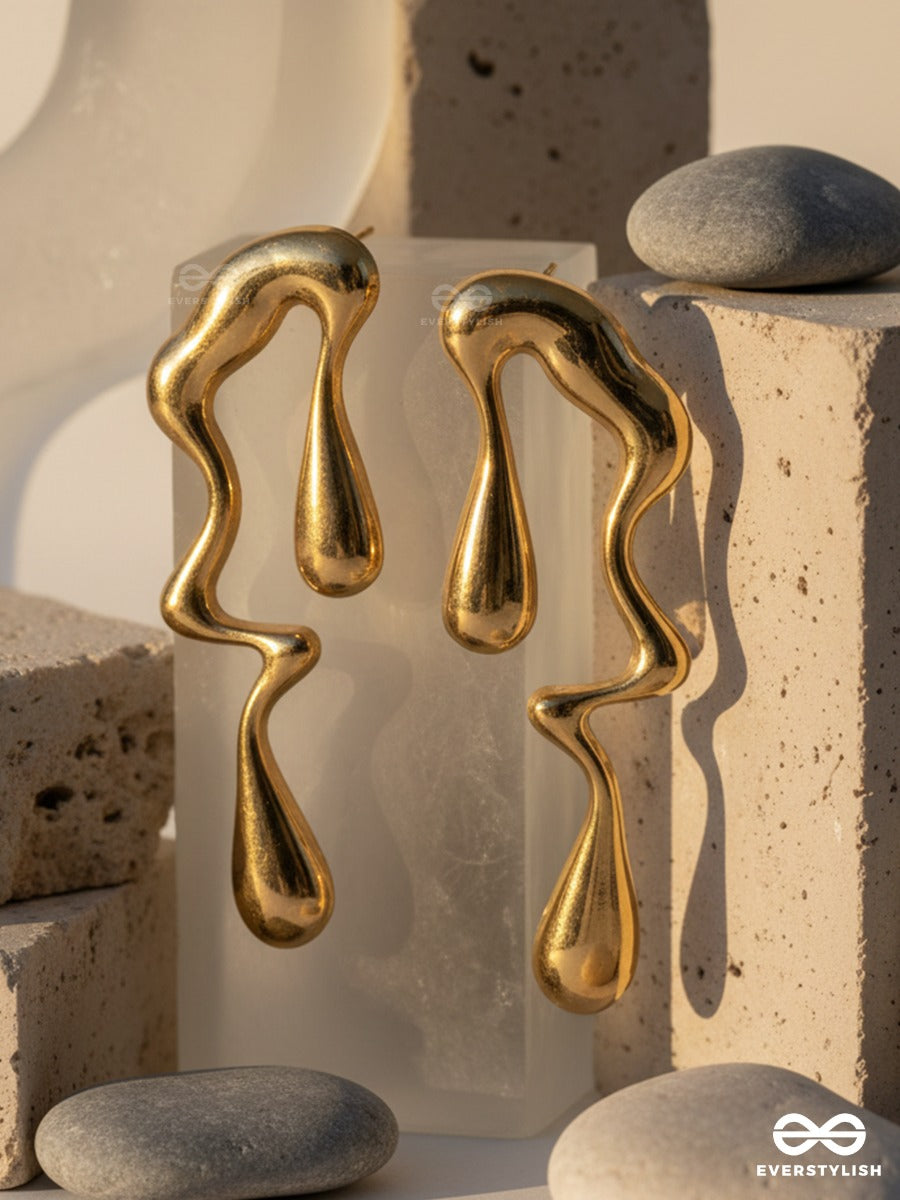 Muse Line - Abstract Face Drop Earrings