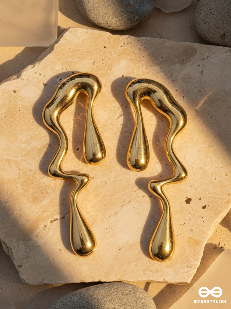 Muse Line - Abstract Face Drop Earrings