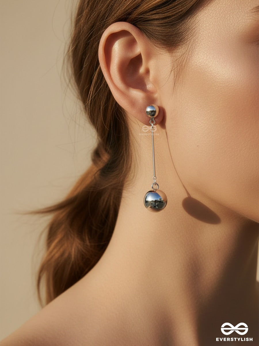 Balance Drop - Dual Sphere Earrings