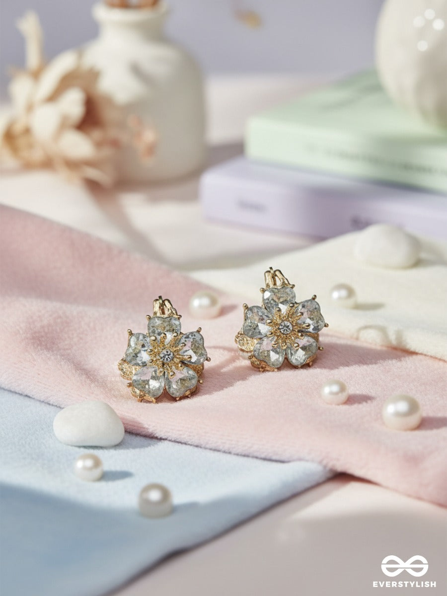 Pearl Sprig - Floral Cluster Earrings