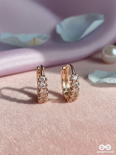 Spark Rim - Golden Pave Hoop Earrings