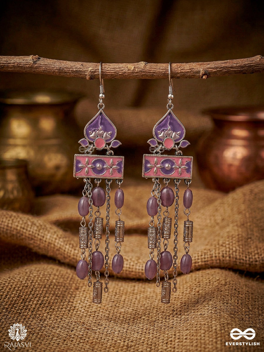 Meadow Reverie - Oxidised Festive Jodhpuri Jhumkas