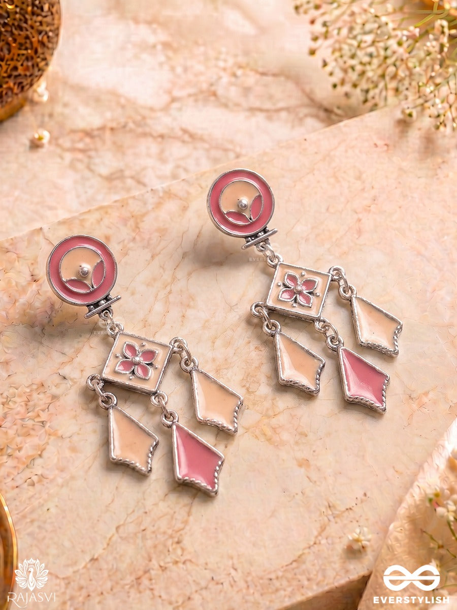 Bloomscape Charm - Oxidised Ornate Statement Jodhpuri Jhumkas