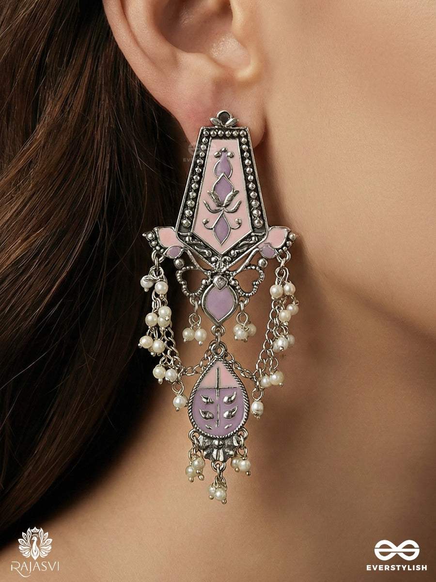Petal Candelabra - Oxidised Ornate Drop Earrings