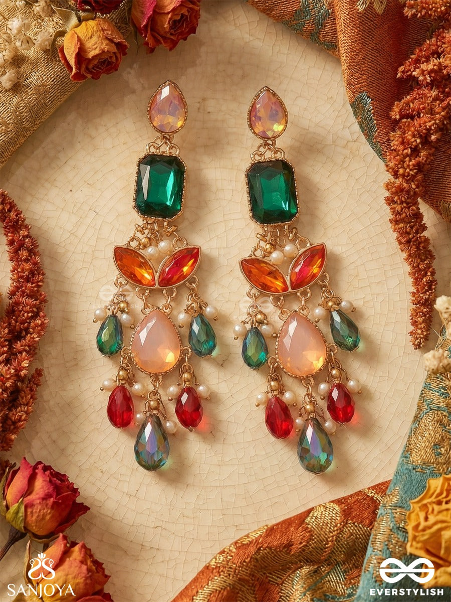 Yashasvini - One Who Shines - Decorative Earrings With Graceful Silhouette And Balanced Details