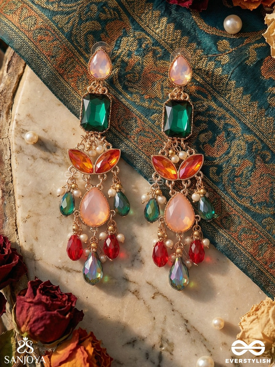 Yashasvini - One Who Shines - Decorative Earrings With Graceful Silhouette And Balanced Details