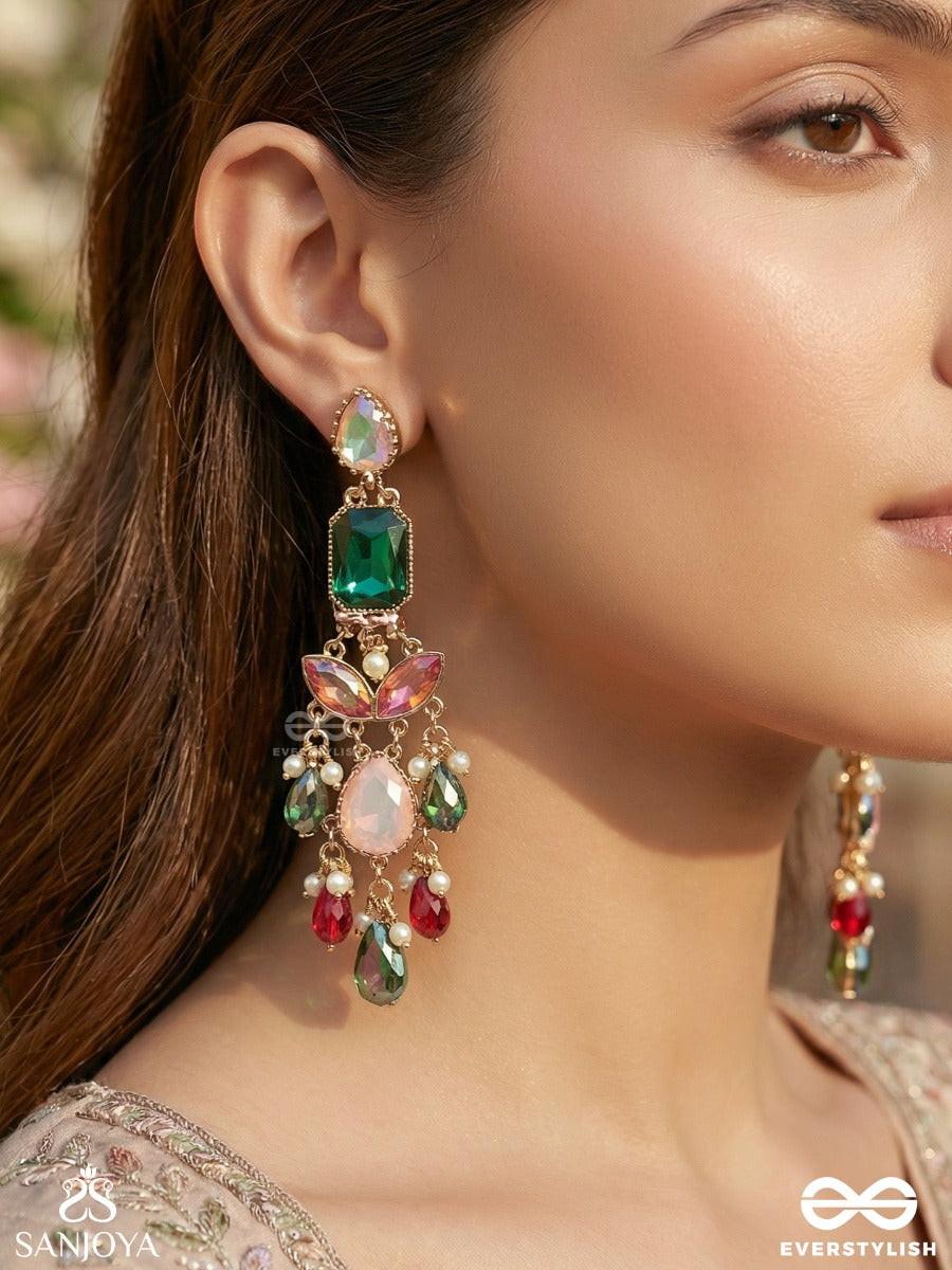 Yashasvini - One Who Shines - Decorative Earrings With Graceful Silhouette And Balanced Details