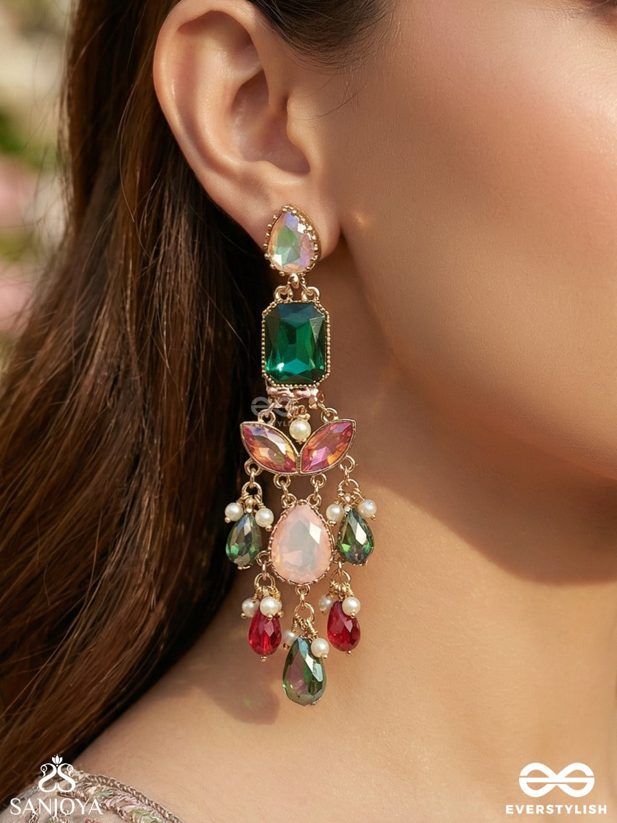Yashasvini - One Who Shines - Decorative Earrings With Graceful Silhouette And Balanced Details