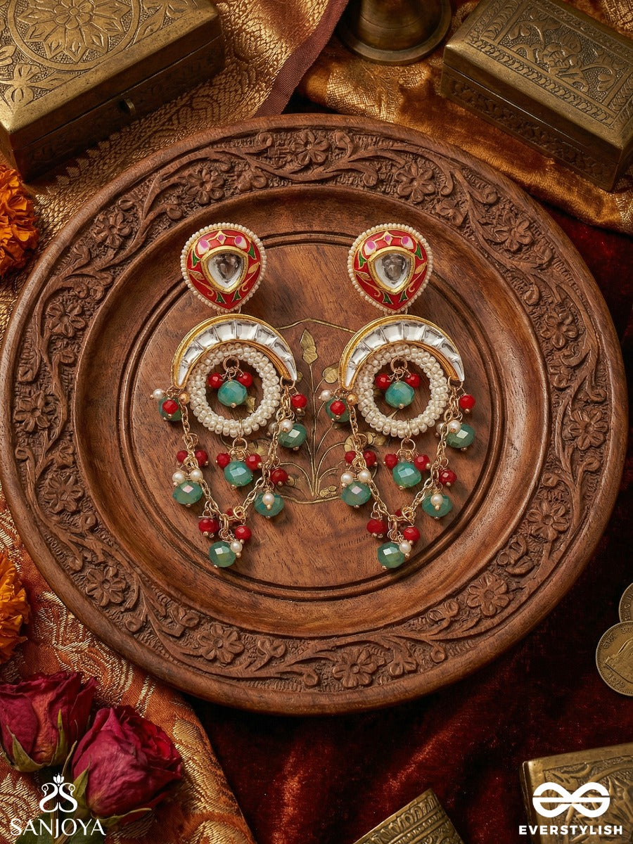 Sanyukta - United Grace - Elegant Earrings With Connected Design And Cascade Details