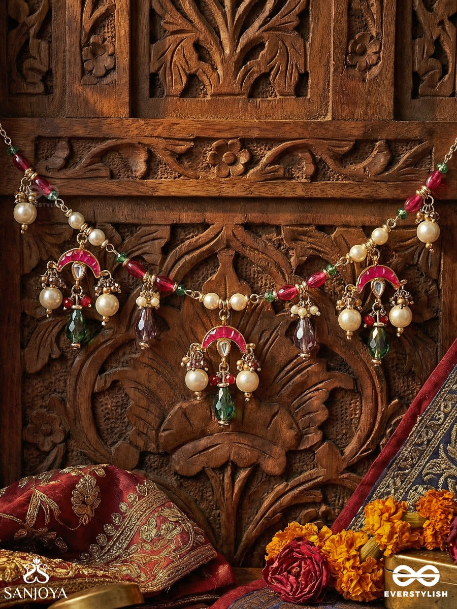 Vritasha - Circled Grace - Decorative Necklace With Ornamental Pattern And Flowing Accents