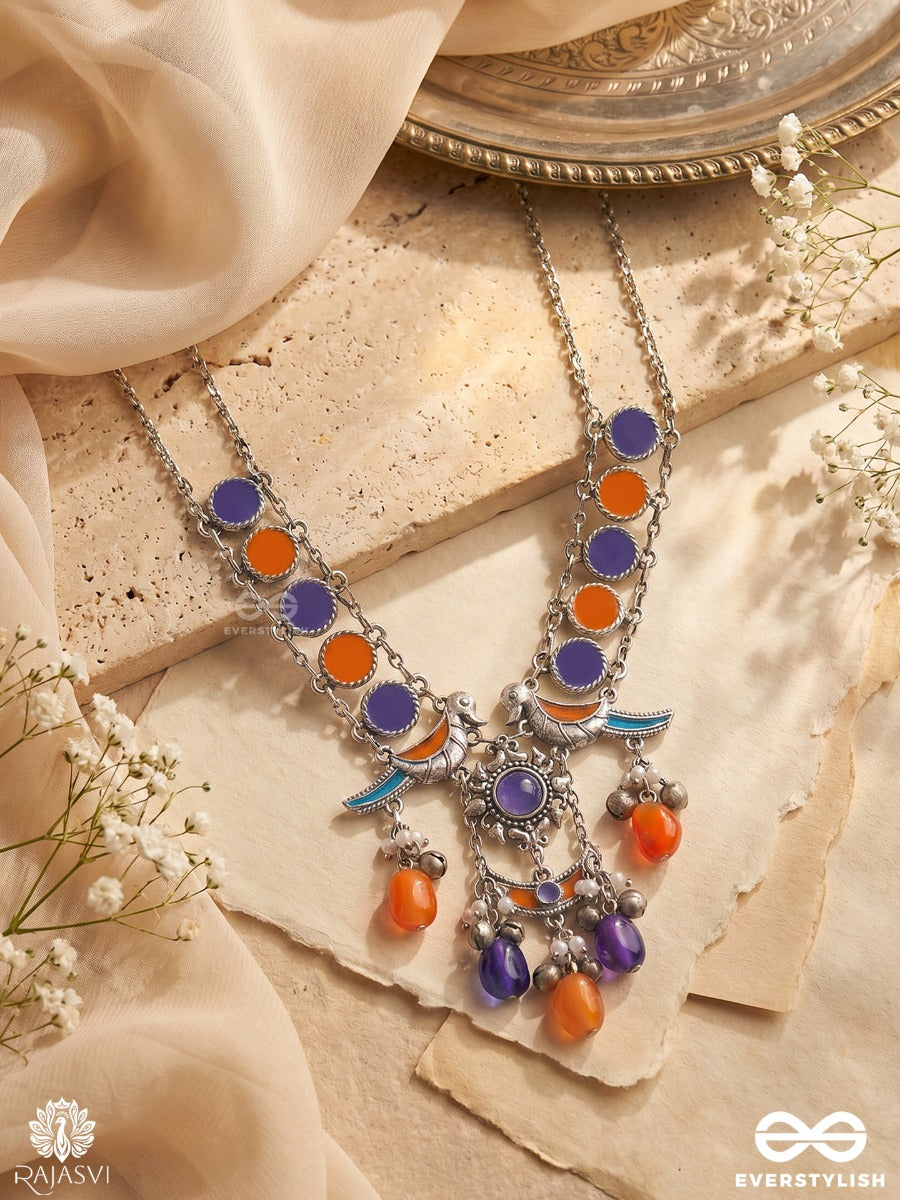 Varna Utsav - Multi Color Statement Necklace
