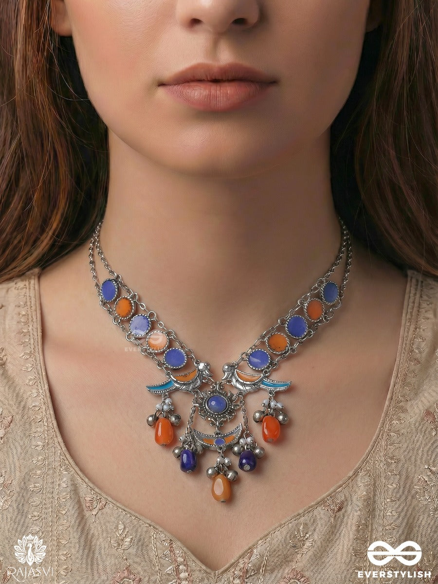 Varna Utsav - Multi Color Statement Necklace