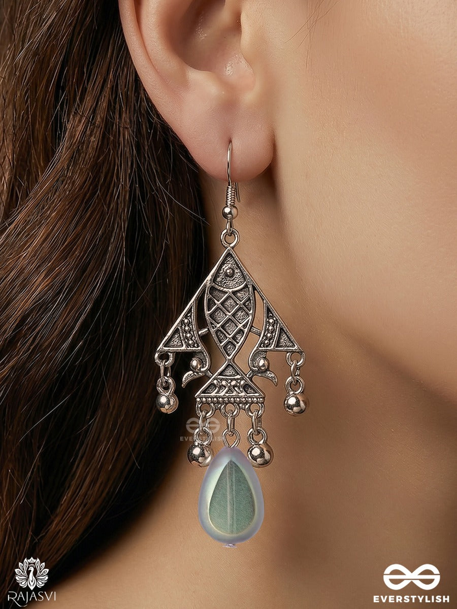 Neel Jharokha - Oxidised Drop Earrings