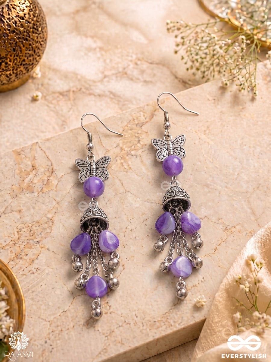 Lavender Jhankaar - Boho Dangle Earrings