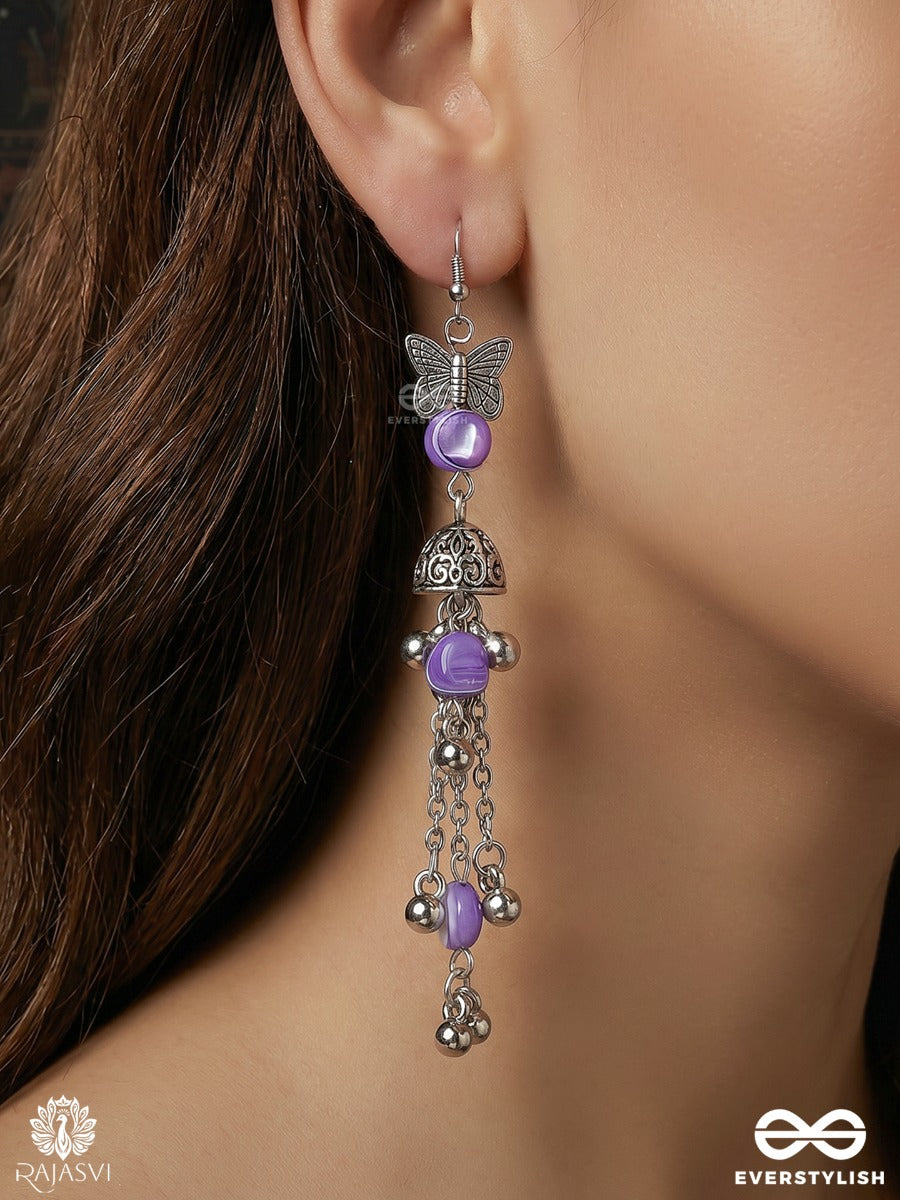 Lavender Jhankaar - Boho Dangle Earrings