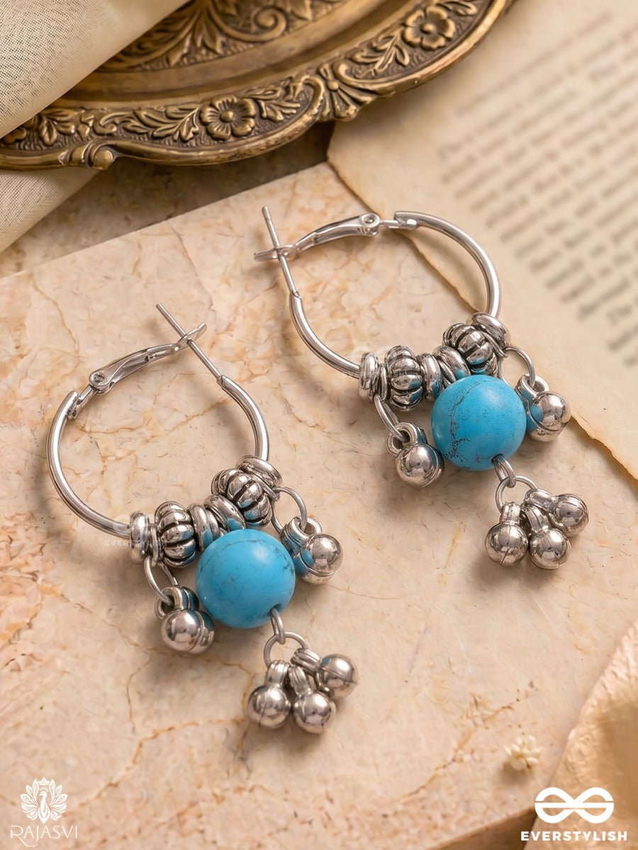 Neel Tarang - Oxidised Drop Earrings