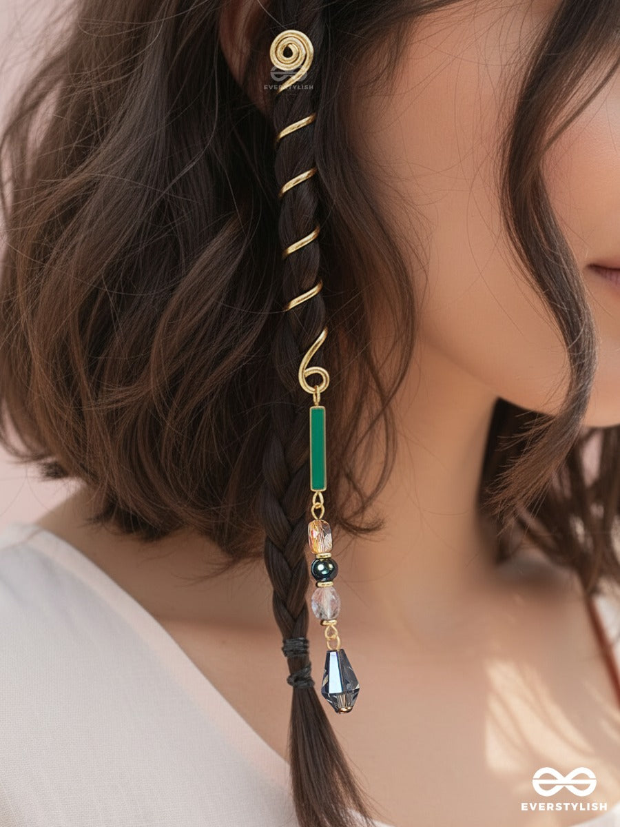 Mint Ripple - Trendy Braidlet With Soft Blue Drop Charm