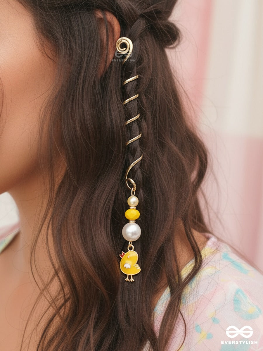 Honey Bloom - Golden Braidlet With Yellow Floral Drop Detail