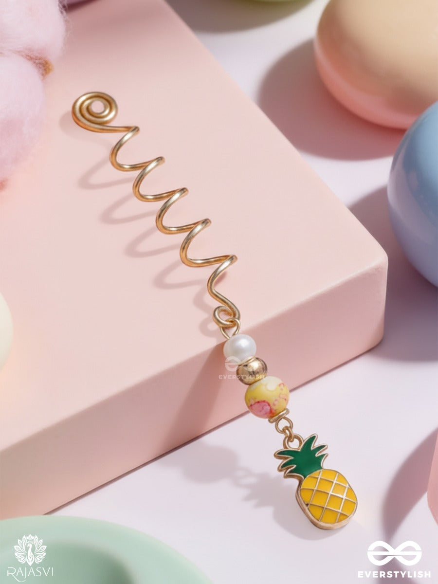 Pineapple Pop - Spiral Braidlet With Tropical Fruit Charm