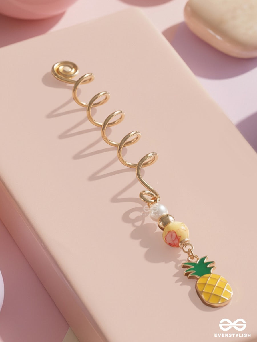Pineapple Pop - Spiral Braidlet With Tropical Fruit Charm
