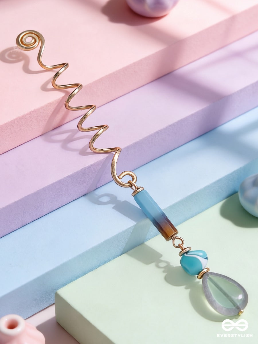 Bluebell Charm - Quirky Spiral Braidlet With Oceanic Charm Detail