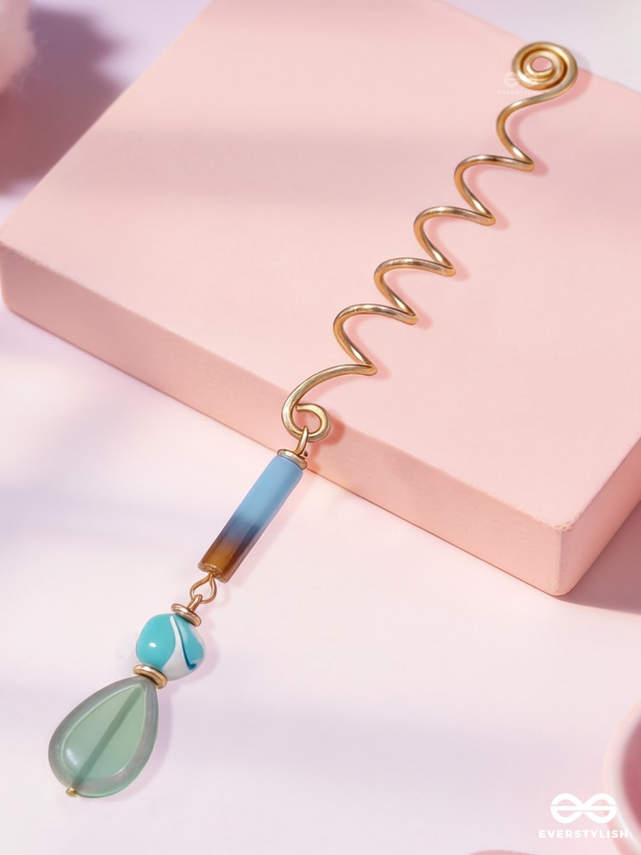 Bluebell Charm - Quirky Spiral Braidlet With Oceanic Charm Detail