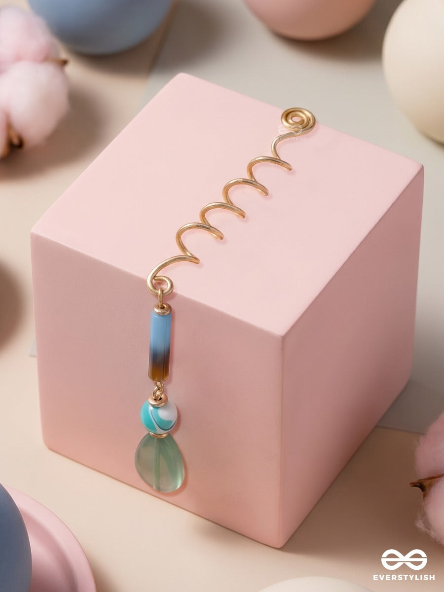 Bluebell Charm - Quirky Spiral Braidlet With Oceanic Charm Detail