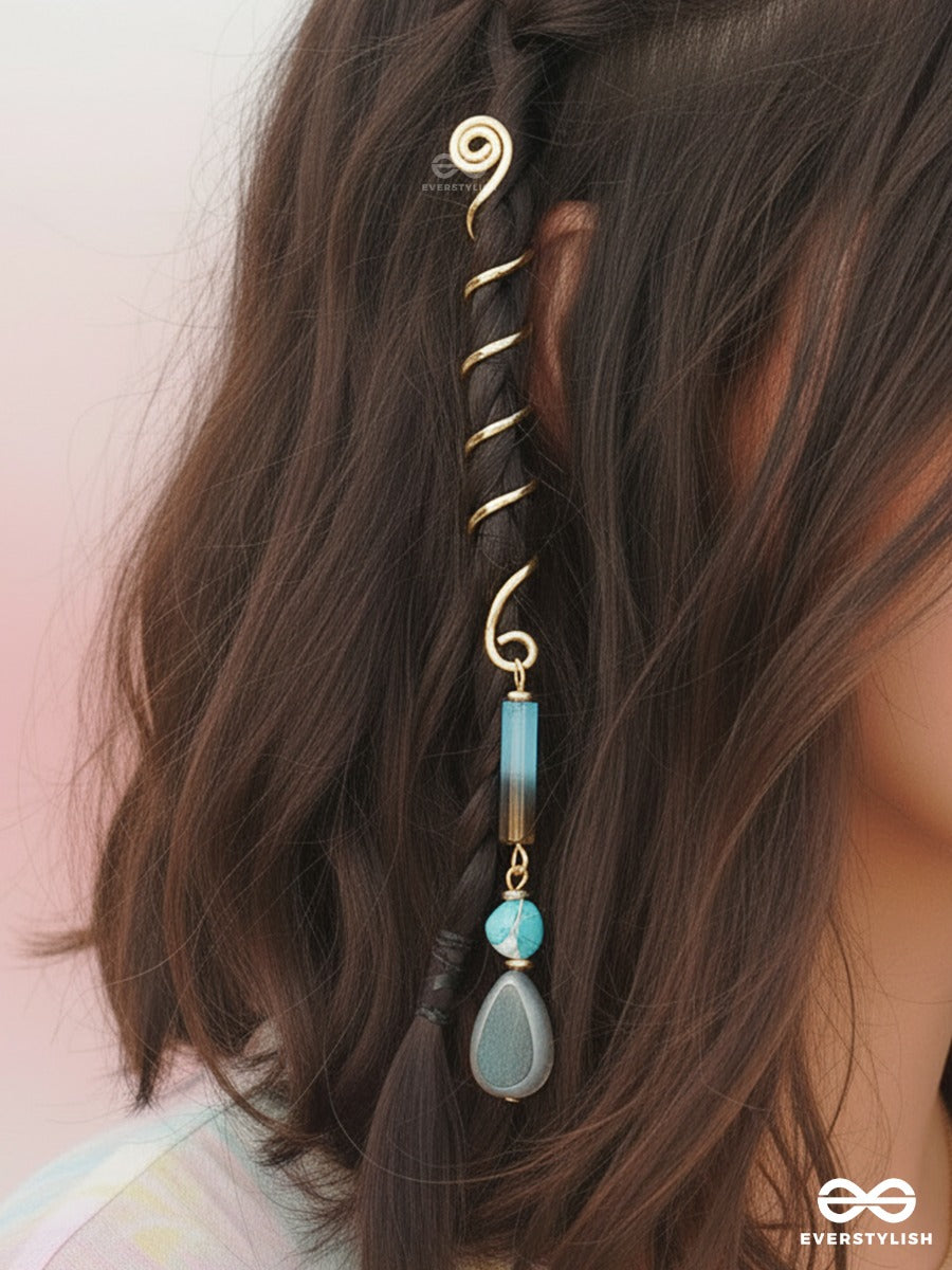 Bluebell Charm - Quirky Spiral Braidlet With Oceanic Charm Detail
