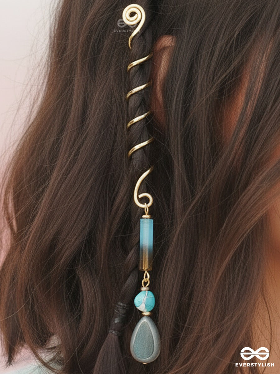 Bluebell Charm - Quirky Spiral Braidlet With Oceanic Charm Detail