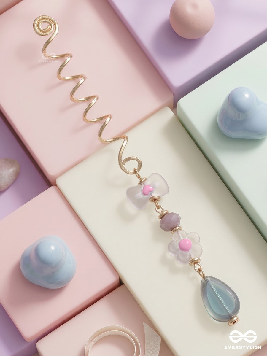 Seafoam Twist - Trendy Braidlet With Ocean-Toned Charm Detail