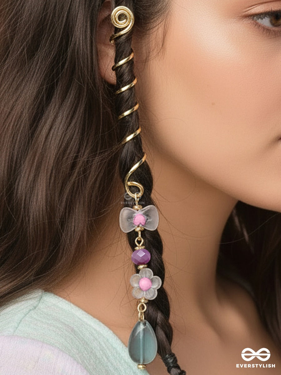 Seafoam Twist - Trendy Braidlet With Ocean-Toned Charm Detail