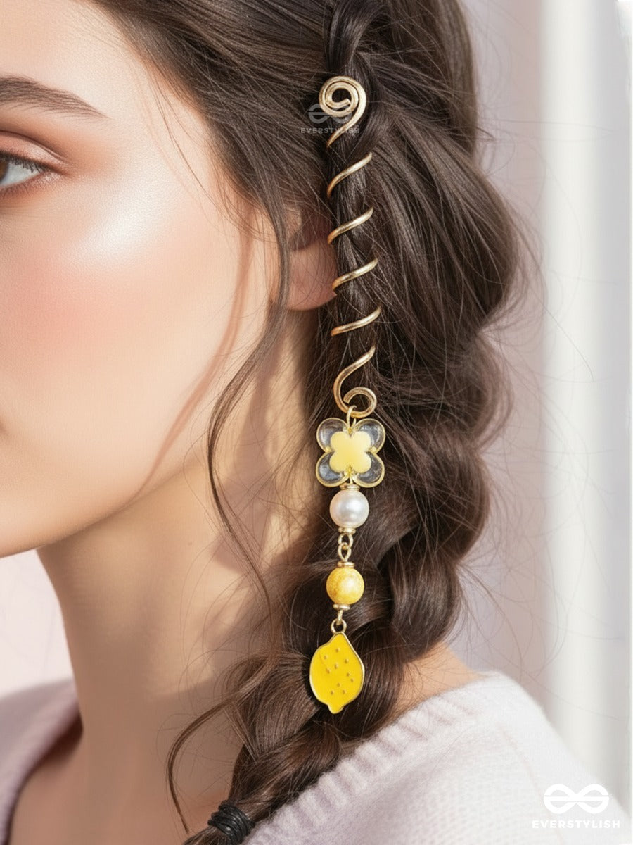 Daisy Zest - Playful Spiral Braidlet With Lemon Drop Accent