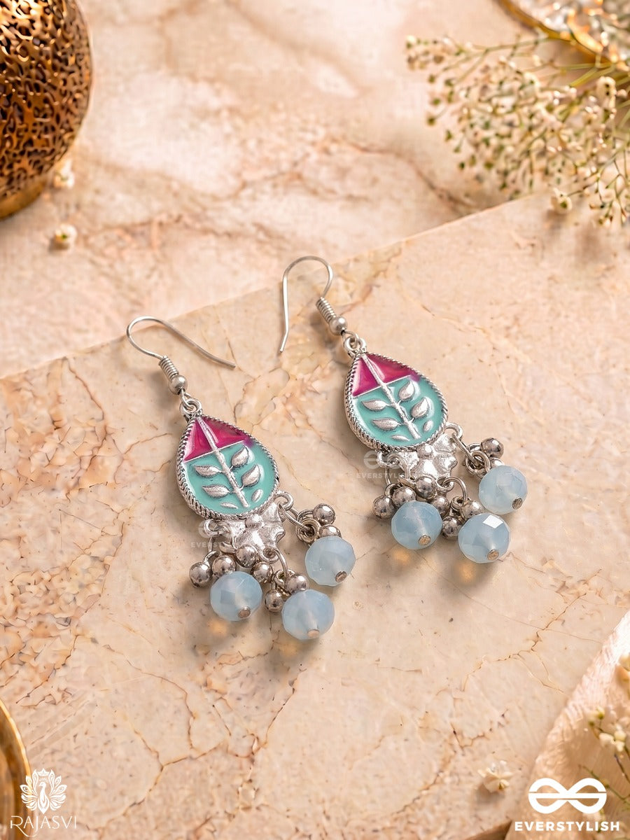 Gulnaaq Drop - Oxidised Drop Earrings