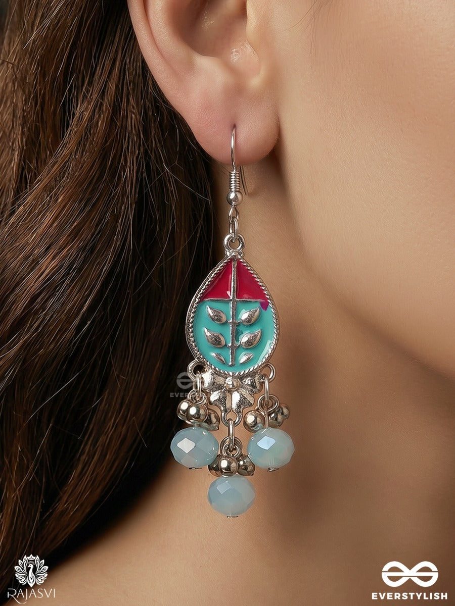 Gulnaaq Drop - Oxidised Drop Earrings