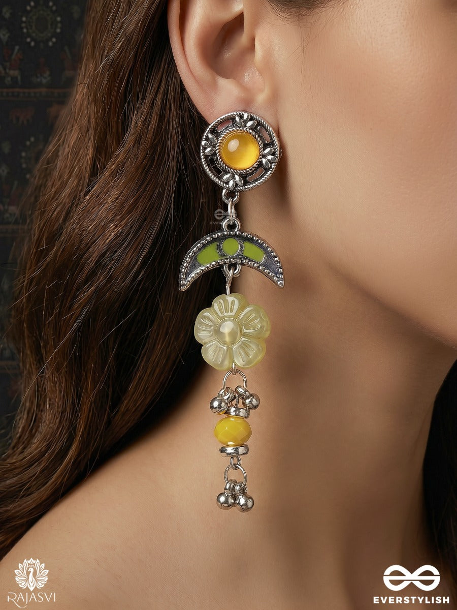 Aftaabi Jhalar - Oxidised Charm Earrings