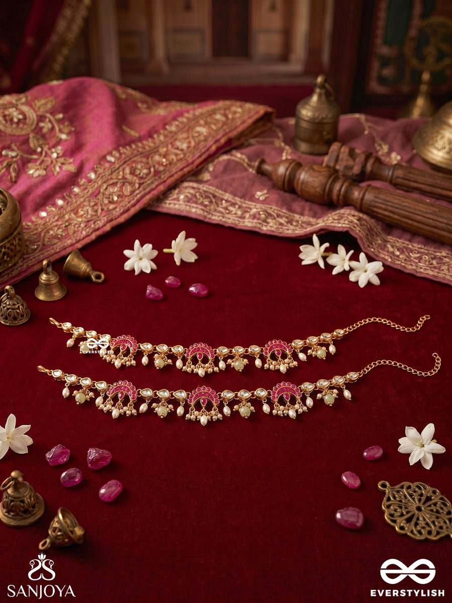 Dhruvisha – Constant Grace – Statement Anklet With Structured Design And Dangling Details