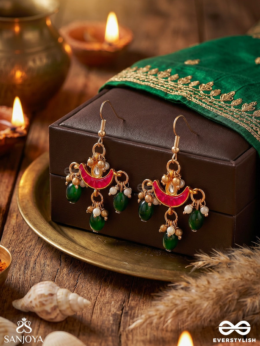 Nishigandha – Fragrance Of The Night – Elegant Earrings With Lunar Curves And Flowing Details