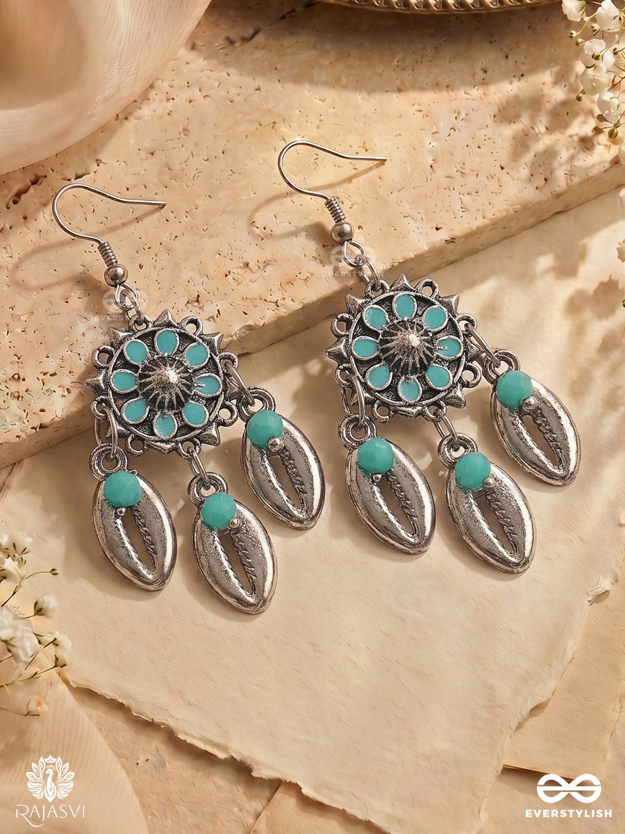 Gulrava Taarika – Oxidised Earrings With Ethnic Leaf Drops