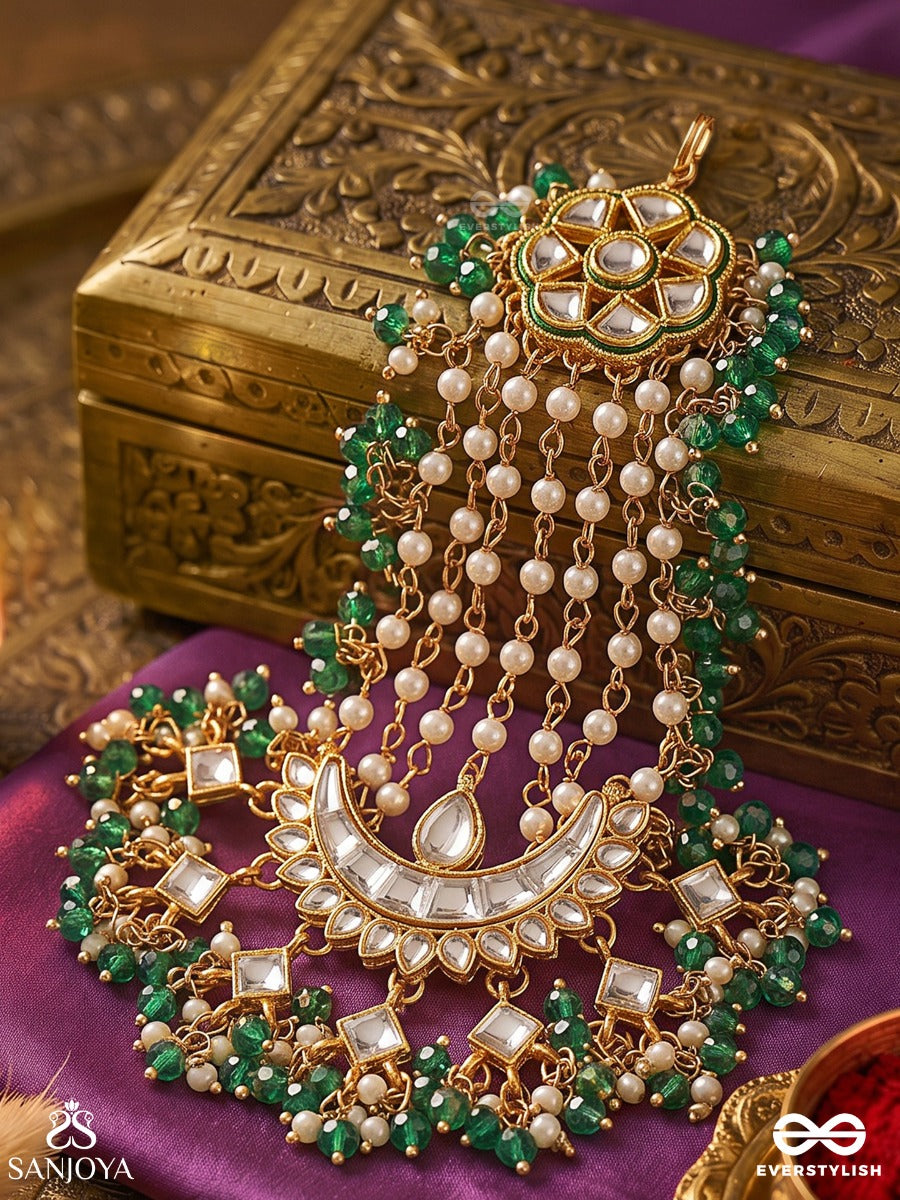 Zarafshaan – Scattered Gold – Statement Passa With Multi-Layer Chains And Dangling Stone Elements
