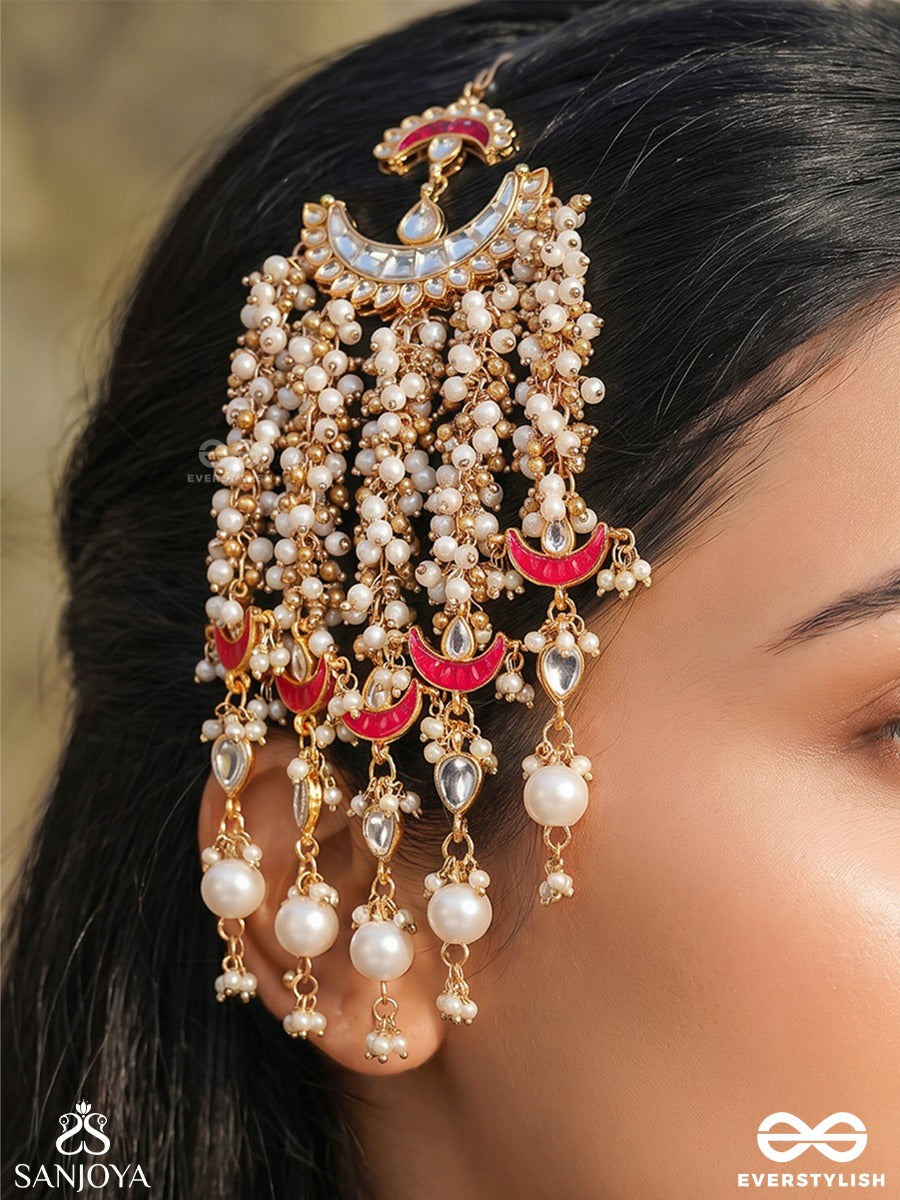 Noorzariya – Stream Of Light – Elegant Passa With Ornamental Chains And Dangling Pearl Drops