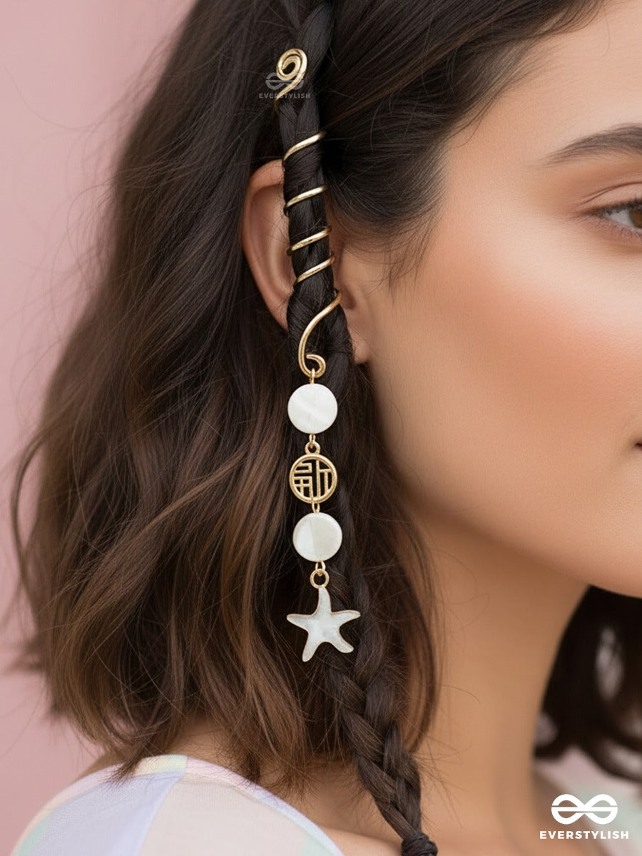 Turtle Whirl – Trendy Braidlet With Sea-Inspired Pearl And Star Charm Details