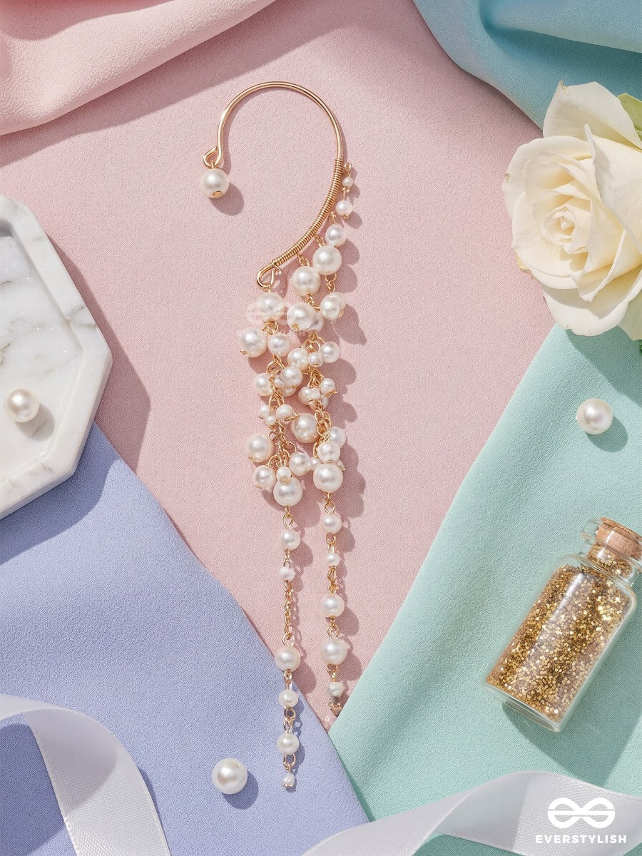 Pearly Pop – Korean Style Dangling Pearl Earcuff