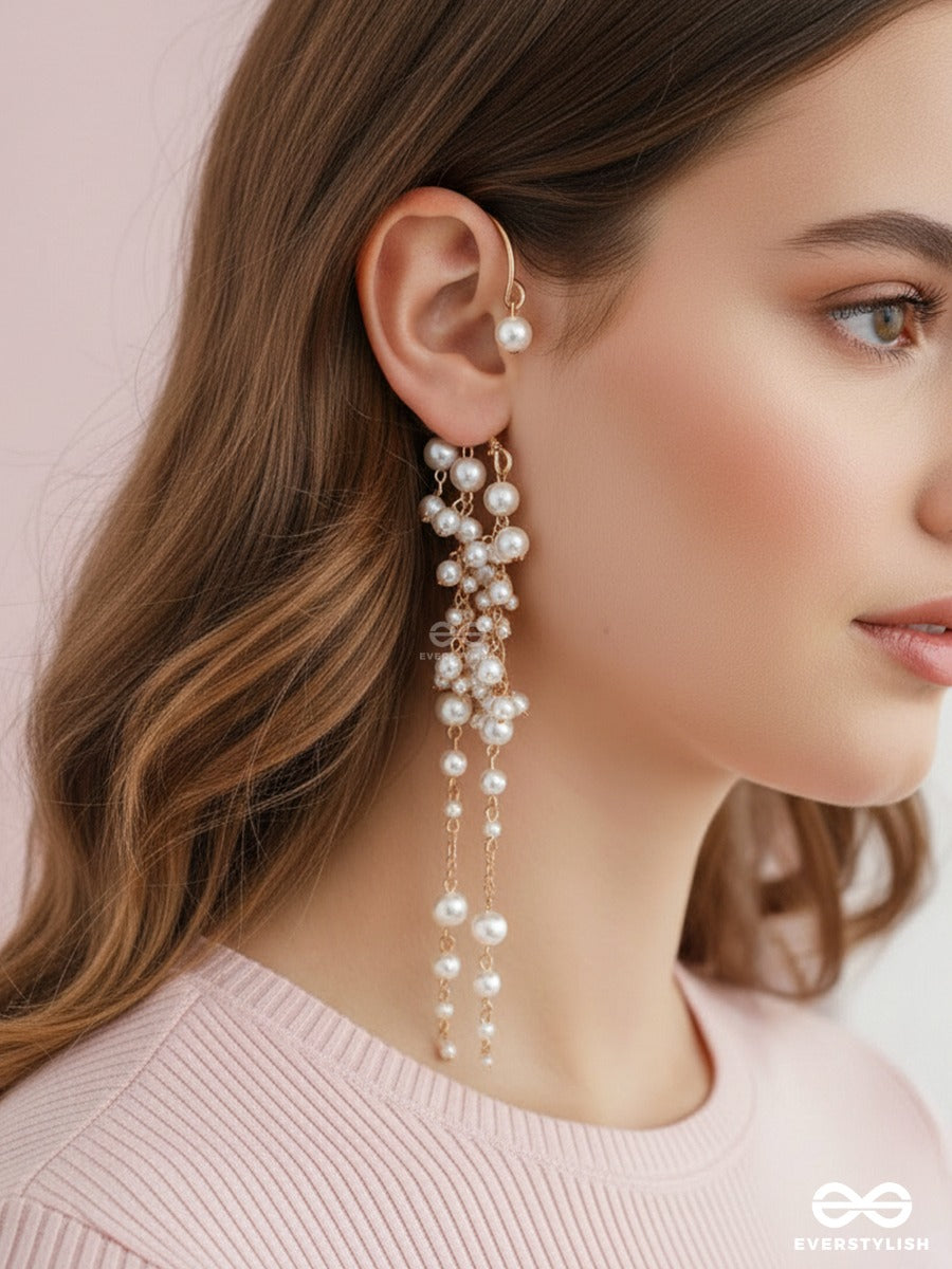 Pearly Pop – Korean Style Dangling Pearl Earcuff