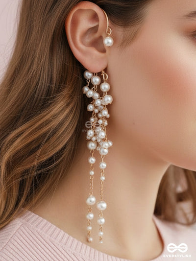 Pearly Pop – Korean Style Dangling Pearl Earcuff