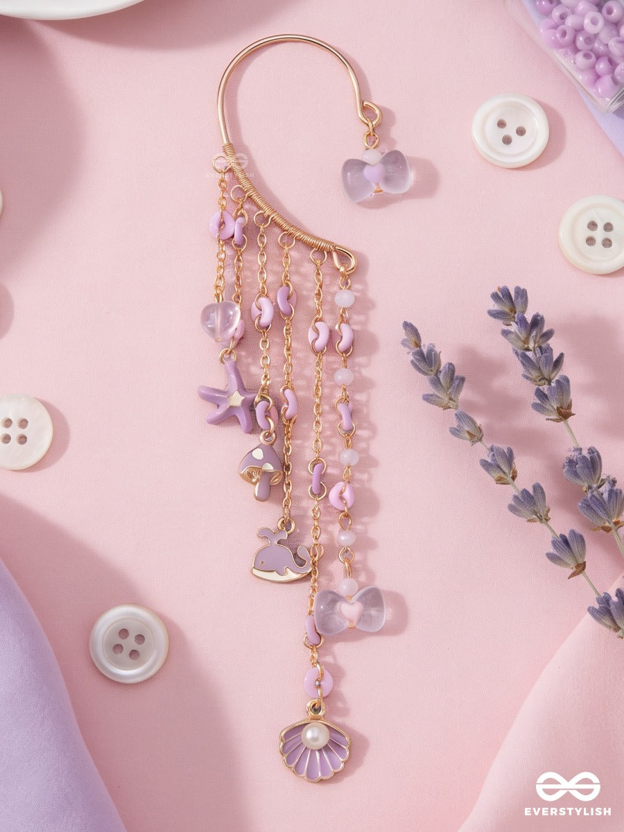 Starfish Sparkle – Chain Earcuff With Ocean Charms