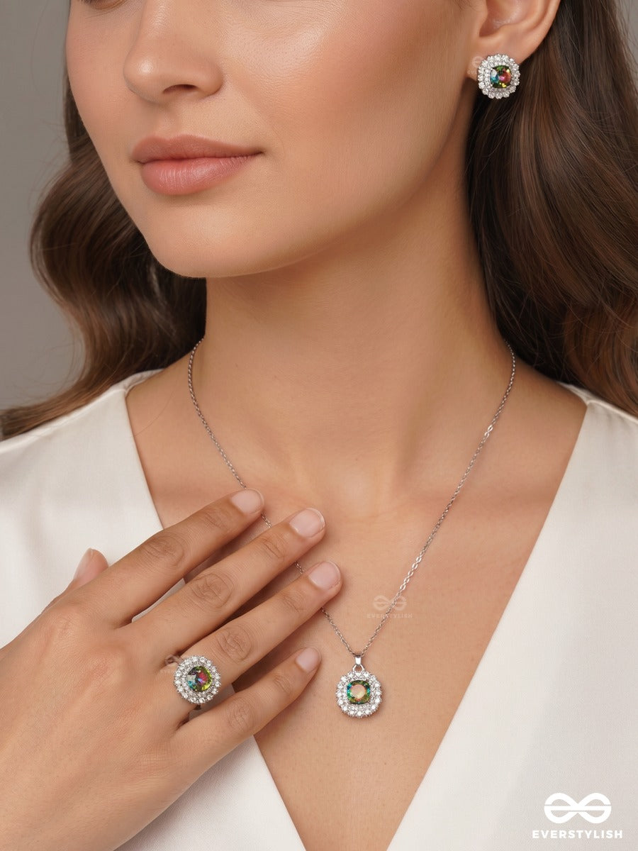 Cosmic Prism – Everyday Necklace, Ring & Earrings Set